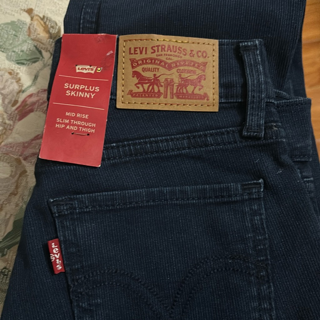 Surplus Skinny Corduroy Dark Blue Jean Size 24